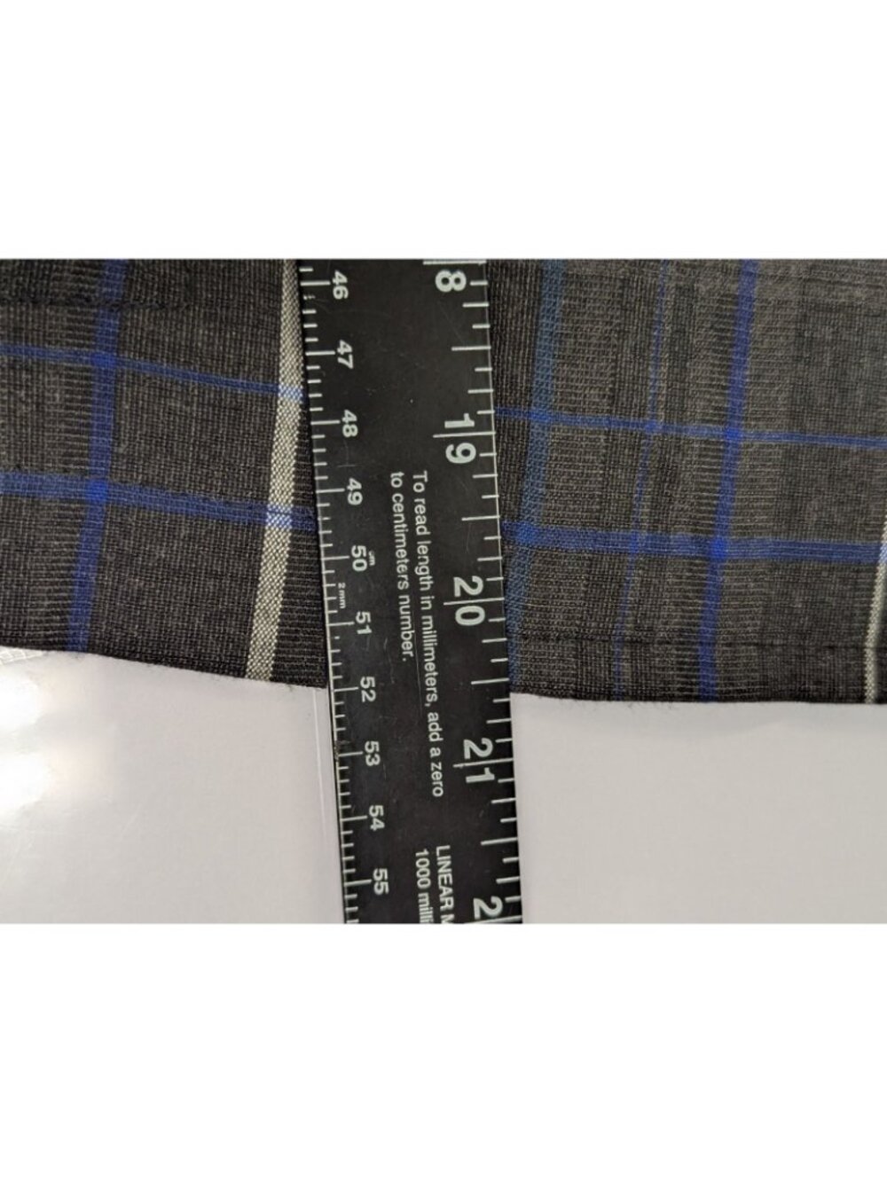 Sele M Charcoal Plaid Cropped Jacket Swing 3 Button 3/4 Sleeve Vintage Preppy - Picture 15 of 15